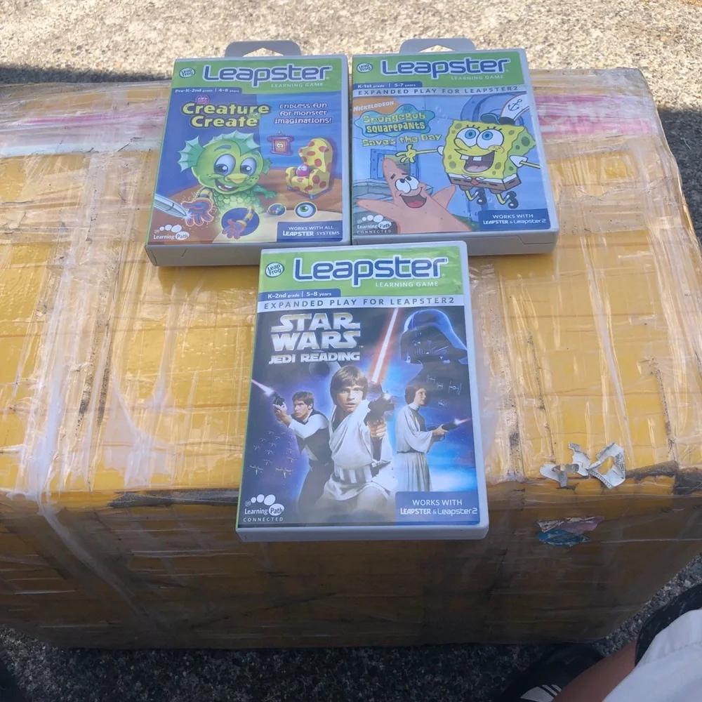 Leapster Learning Game Cartridges - SpongeBob + Creature Create + Star Wars